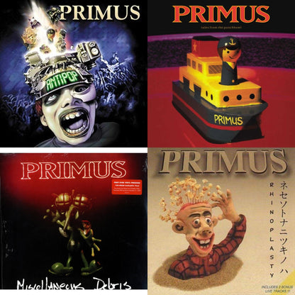This is a 4 LP Vinyl SKU bundle.
1.This LP Vinyl is brand new.Format: LP VinylMusic Style: Alternative RockThis item's title is: Antipop (2 LP)Artist: PrimusLabel: Universal Music GroupBarcode: 602557670394Release Date: 12/14/2018
2.This LP Vinyl is brand new.