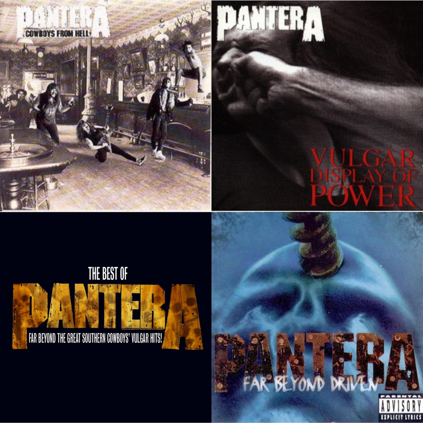 Cowboys From Hell & Vulgar Display Of Power & Best Of Pantera: Far Beyond Great Southern Cowboy's & Far Beyond Driven