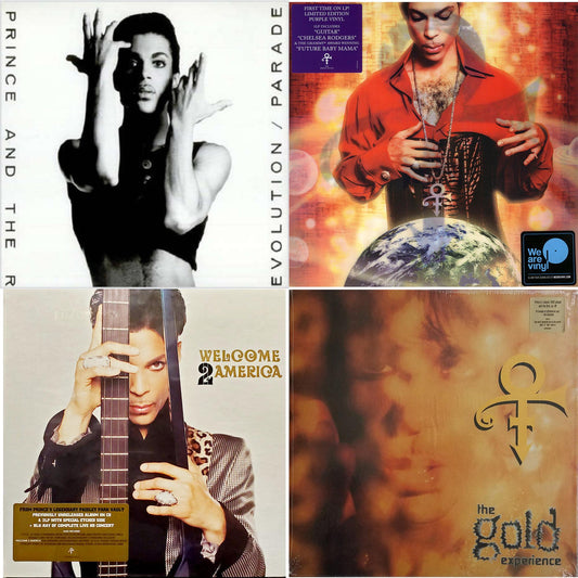 Parade (Music From Under The Cherry Moon) & Planet Earth (150G LP Vinyl/ Purple LP Vinyl) & Welcome 2 America (Deluxe/2LP/CD/Blu-Ray) & Gold Experience (2LP)