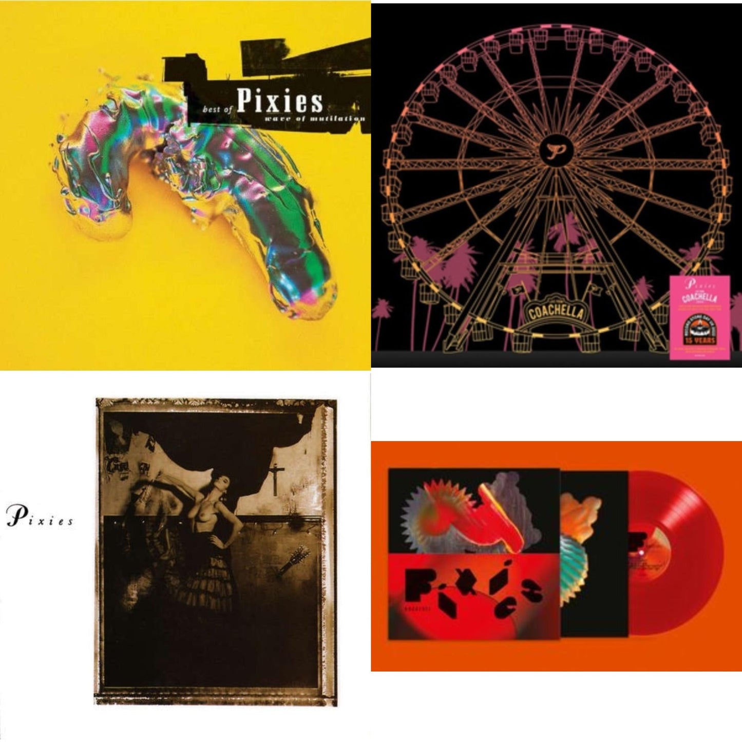 Doggerel & Live At Coachella 2004 (140G/Orange & Yellow Marbled LP Vinyl/Etching D-Side) & Surfer Rosa & Wave Of Mutilation: Best Of Pixies