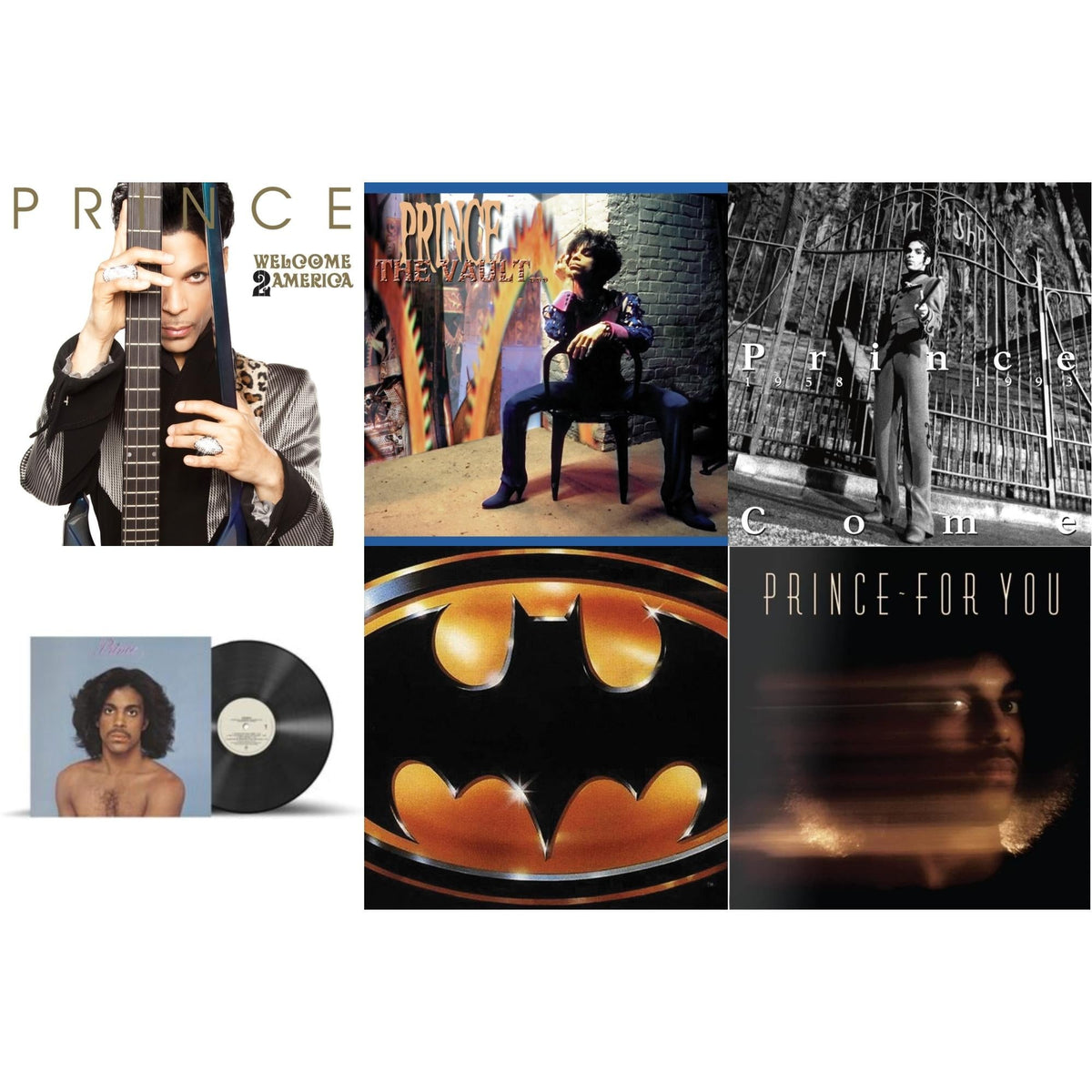 For You & Prince (X) & Welcome 2 America (Deluxe/2LP/CD/Blu-Ray) & Come & Vault - Old Friends 4 Sale & Batman Ost