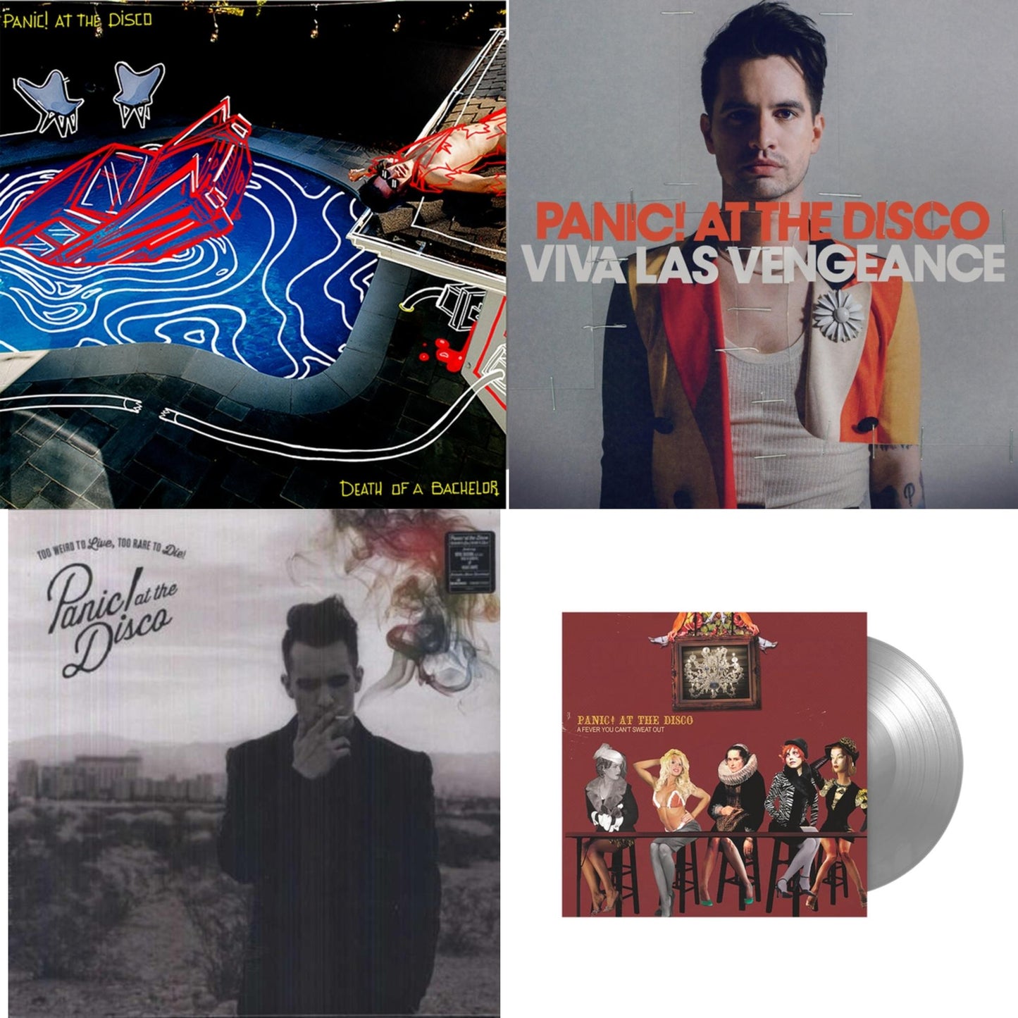 Viva Las Vengeance & Death Of A Bachelor (Fbr 25Th Anniversary/Silver LP Vinyl) & Fever You Can't Sweat Out (Fbr 25Th Anniversary Edition/Silver LP Vinyl) & Too Weird To Live Too Rare To Die