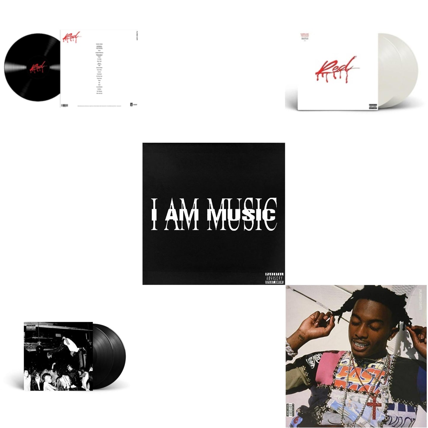 Whole Lotta Red (X) (2LP) & Die Lit (2LP) & Music (X) (2LP) & Whole Lotta Red (X) (5 Year Anniversary Edition) (Rain Cloud White Vinyl/2LP) & Playboi Carti