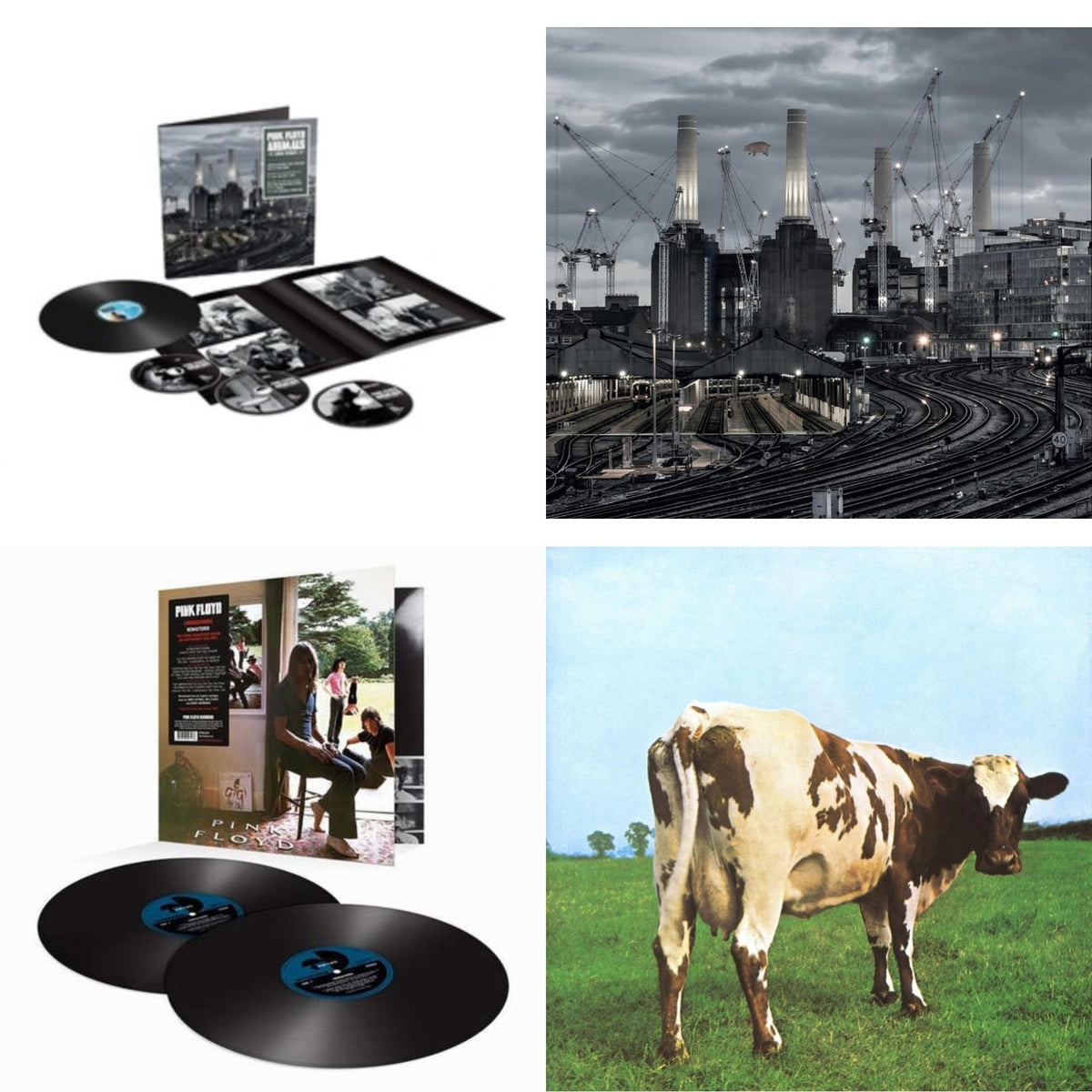 Animals (2018 Remix) (LP/CD/DVD/Blu-Ray/180G) & Animals (2018 Remix) (180G/LP/CD/Blu-Ray/DVD) & Ummagumma (2LP/180G/2016 Version/Gatefold) & Atom Heart Mother (180G/Gatefold/2016 Version)
