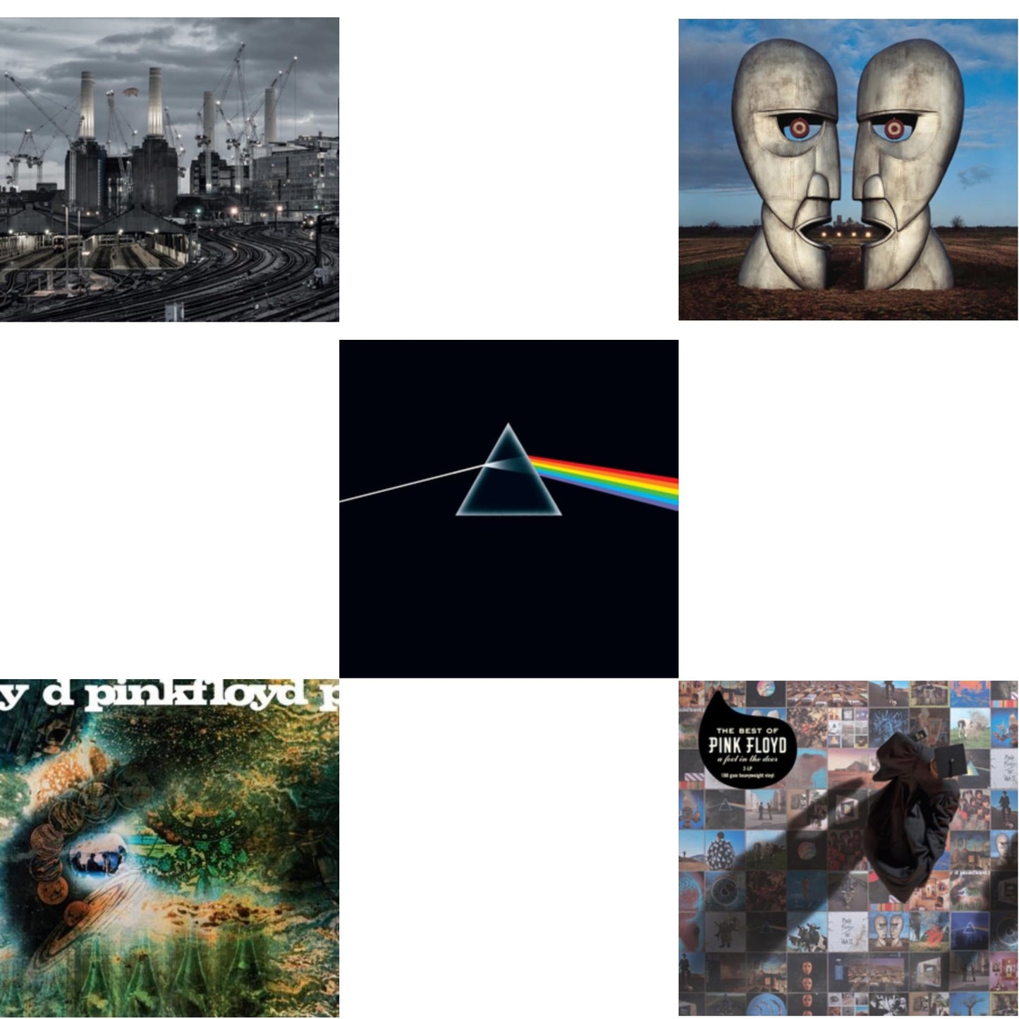 Animals (2018 Remix) (180G) & Saucerful Of Secrets (Mono/180G) & Dark Side Of The Moon (50Th Anniversary Remaster) & Division Bell (180G/2016 Version/Gatefold) & Best Of Pink Floyd: A Foot In Door (2LP/180G Vinyl)
