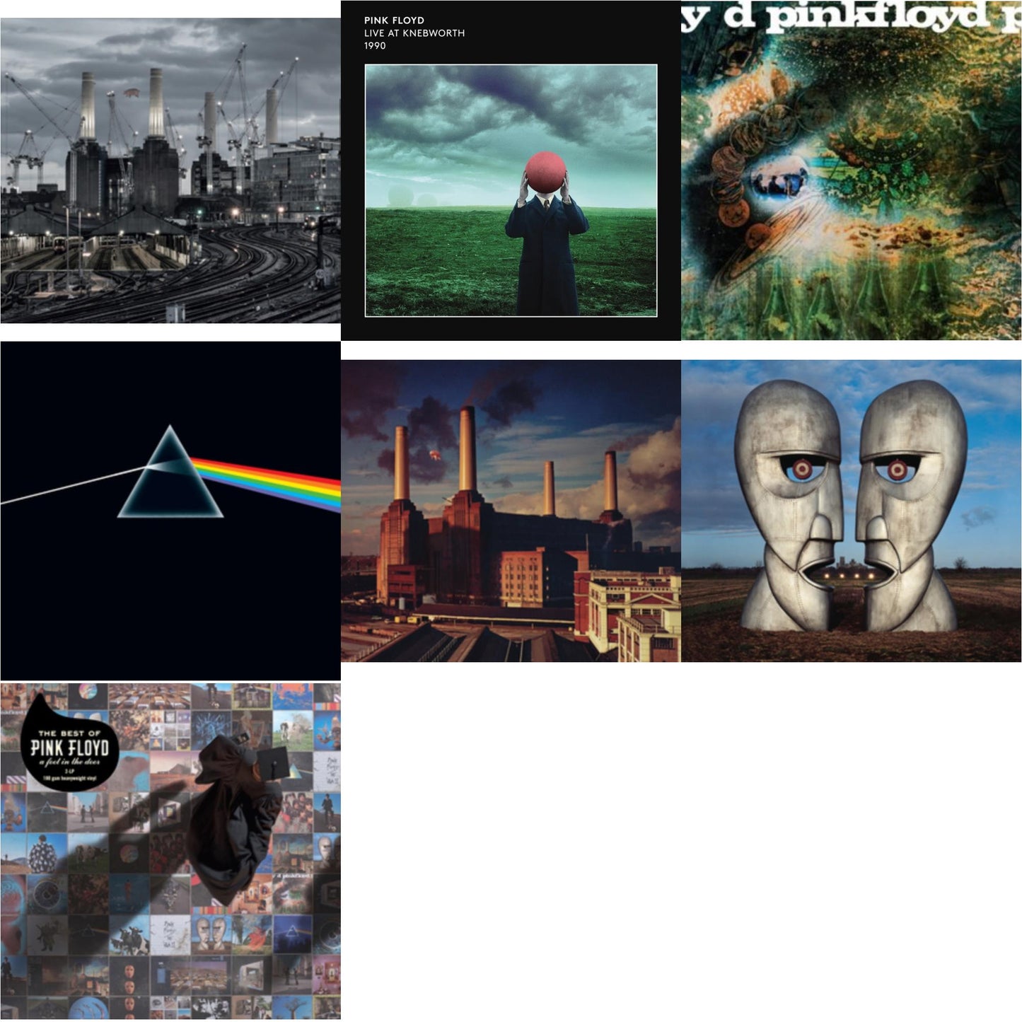 Pink Floyd - Animals (2018 Remix) (180G) & Live At Knebworth 1990 (2LP/180G/45 RPM) & Saucerful Of Secrets (Mono/180G) & Dark Side Of The Moon (50Th Anniversary Remaster) & Animals (180G) (2016 Version) & Division Bell (180G/2016 Version/Gatefold) &