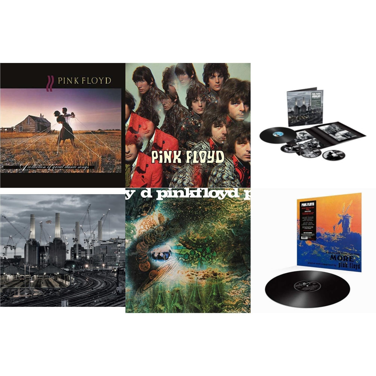 Animals (2018 Remix) (LP/CD/DVD/Blu-Ray/180G) & Animals (2018 Remix) (180G/LP/CD/Blu-Ray/DVD) & Piper At The Gates Of Dawn (180G/2016 Version) & Saucerful Of Secrets (180G) & More (180G) & Collection Of Great Dance Songs (180G)