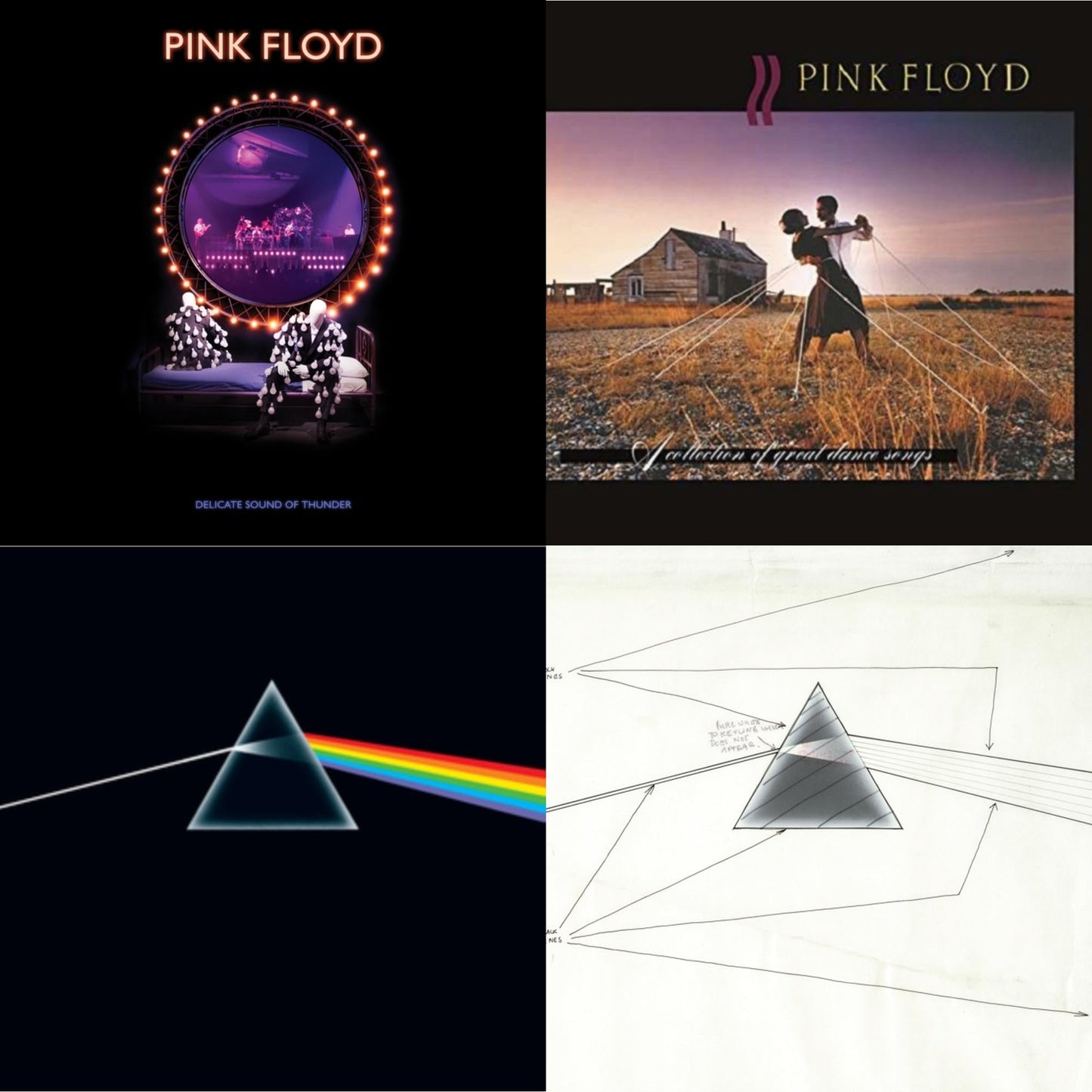 Delicate Sound Of Thunder (3LP) & Dark Side Of The Moon Live At Wembley Empire Pool 1974 & Dark Side Of The Moon (50Th Anniversary Remaster) & Collection Of Great Dance Songs (180G)
