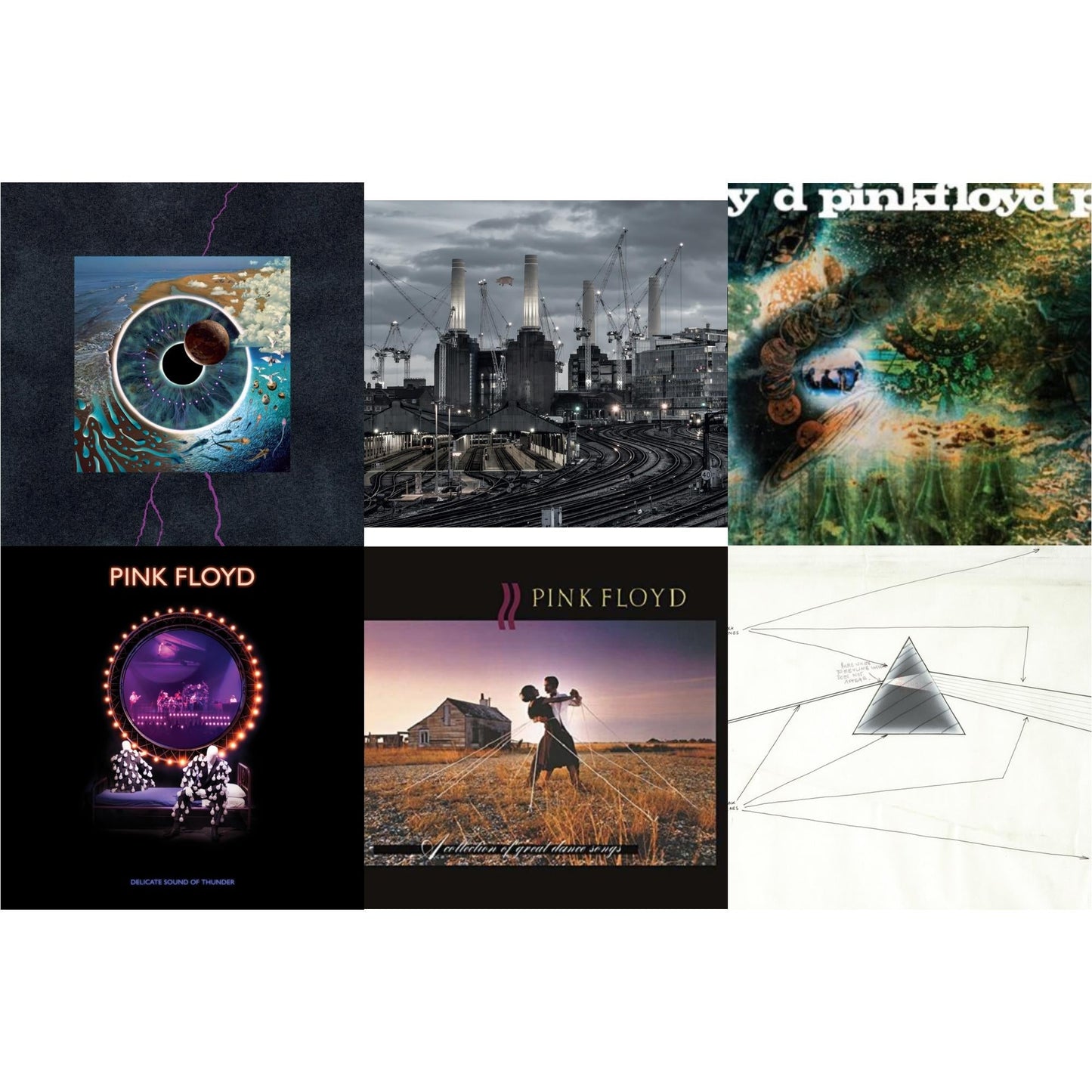 Animals (2018 Remix) (180G/LP/CD/Blu-Ray/DVD) & Delicate Sound Of Thunder (3LP) & Saucerful Of Secrets (Mono/180G) & Dark Side Of The Moon Live At Wembley Empire Pool 1974 & Pulse (180G/4LP/52 Pp Book) & Collection Of Great Dance Songs (180G)