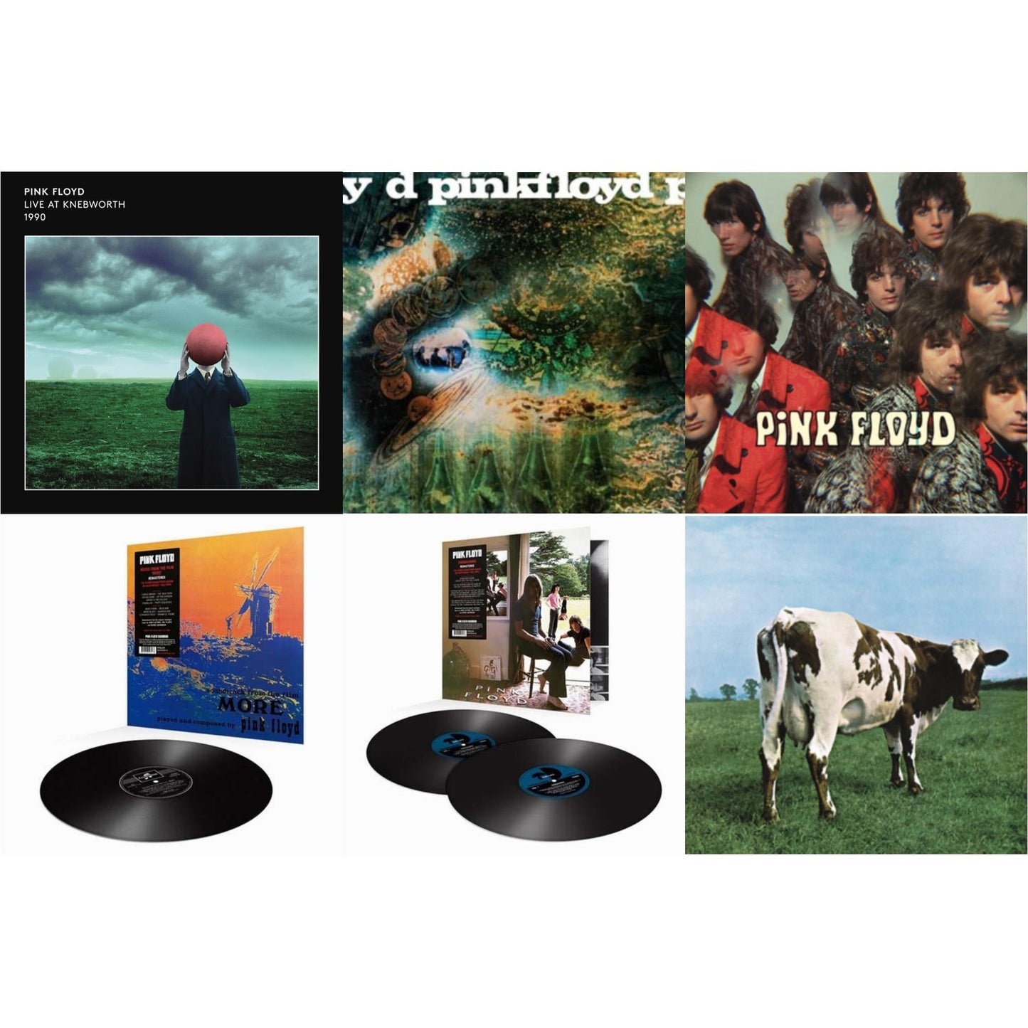 Live At Knebworth 1990 (2LP/180G/45 RPM) & Saucerful Of Secrets (Mono/180G) & Piper At The Gates Of Dawn (180G/2016 Version) & More (180G) & Ummagumma (2LP/180G/2016 Version/Gatefold) & Atom Heart Mother (180G/Gatefold/2016 Version)