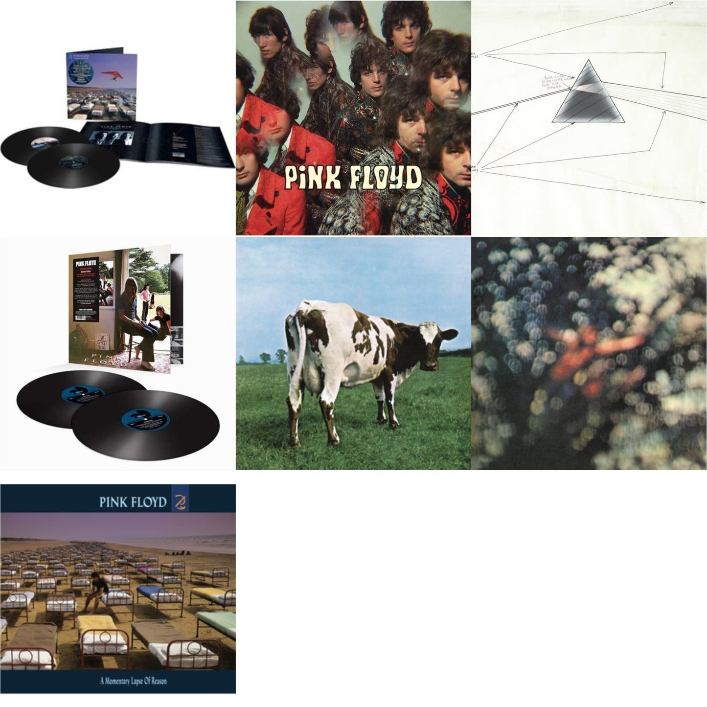 Pink Floyd - Momentary Lapse Of Reason (Remixed & Updated) (2LP) & Piper At The Gates Of Dawn (Mono Version) & Dark Side Of The Moon Live At Wembley Empire Pool 1974 & Ummagumma (2LP/180G/2016 Version/Gatefold) & Atom Heart Mother (180G/Gatefold/2016
