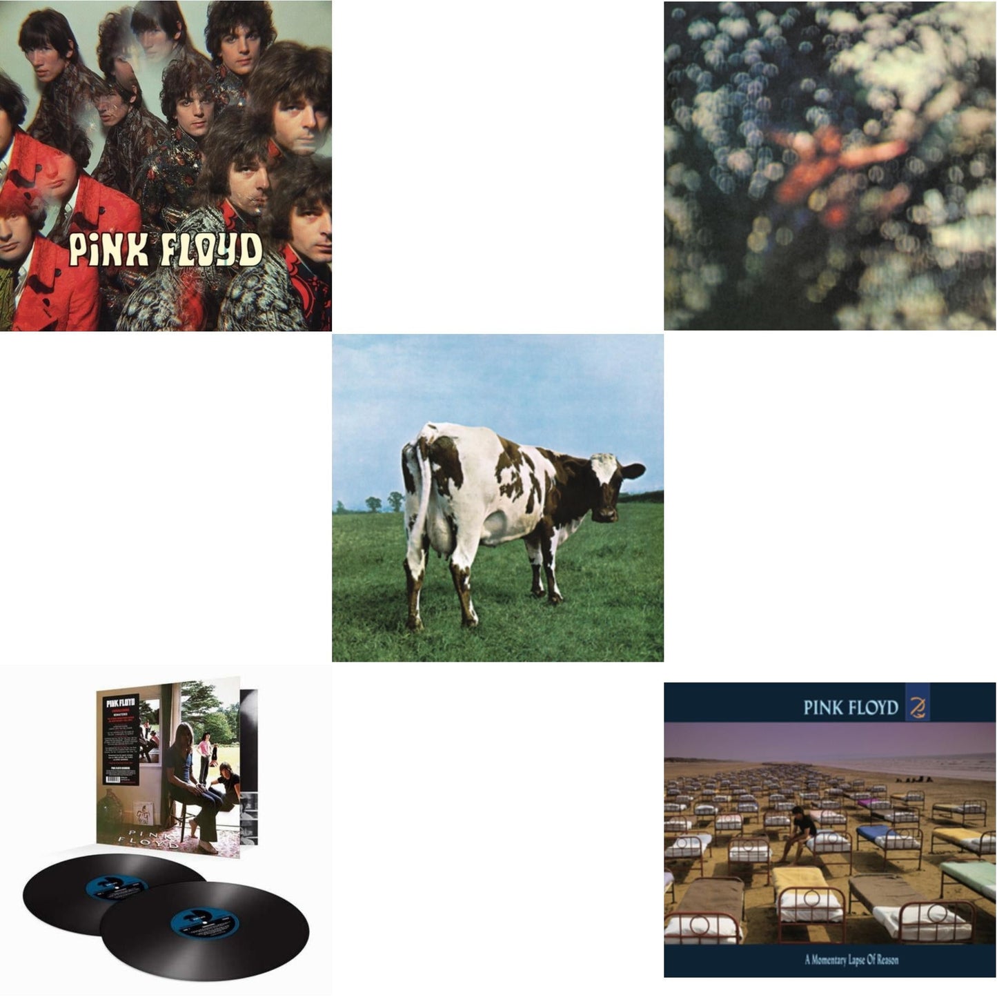 Piper At The Gates Of Dawn (Mono Version) & Ummagumma (2LP/180G/2016 Version/Gatefold) & Atom Heart Mother (180G/Gatefold/2016 Version) & Obscured By Clouds (180G/2016 Version) & Momentary Lapse Of Reason (180G/Gatefold) (2016 Version)