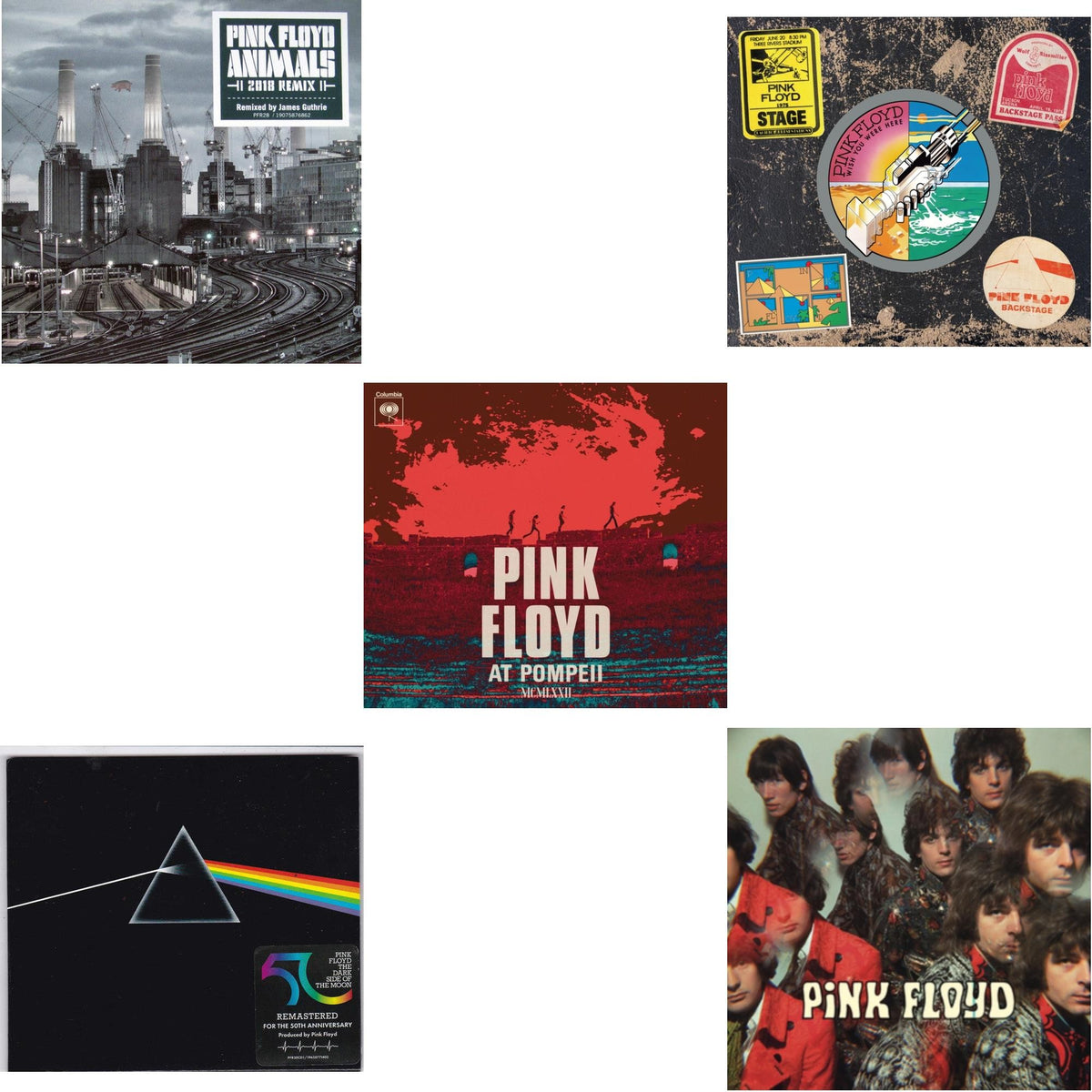 Animals (2018 Remix) & Dark Side Of The Moon (50Th Anniversary Remaster) & Pink Floyd At Pompeii - Mcmlxxii (2CD) & Wish You Were Here (50Th Anniversary/2CD) & Piper At The Gates Of Dawn
