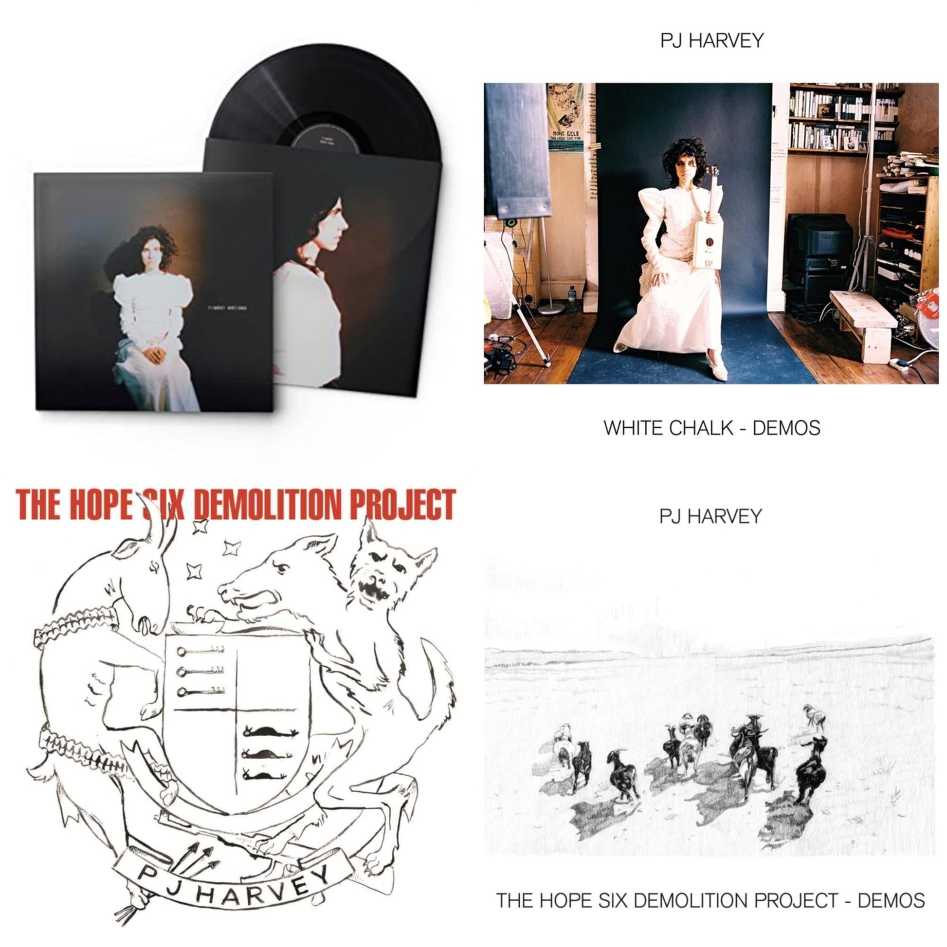 This is a 4 LP Vinyl SKU bundle.
1.This LP Vinyl is brand new.Format: LP VinylMusic Style: Indie RockThis item's title is: White ChalkArtist: Pj HarveyLabel: ISLANDBarcode: 602507253479Release Date: 6/25/2021
2.This LP Vinyl is brand new.
