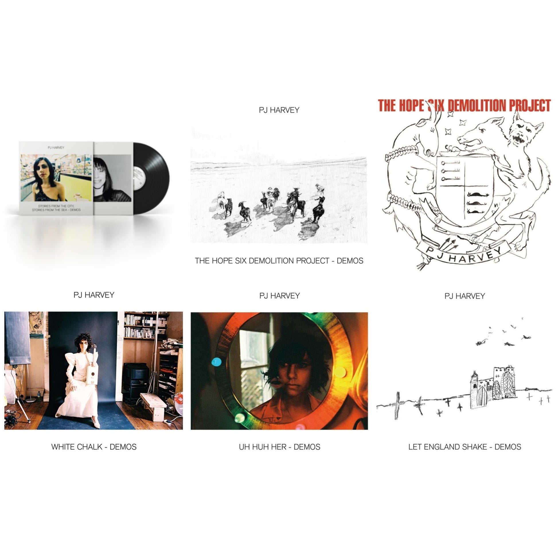This is a 6 LP Vinyl SKU bundle.
1.This LP Vinyl is brand new.Format: LP VinylThis item's title is: Uh Huh Her (Demos)Artist: Pj HarveyLabel: ISLANDBarcode: 602507253240Release Date: 4/30/2021
2.This LP Vinyl is brand new.