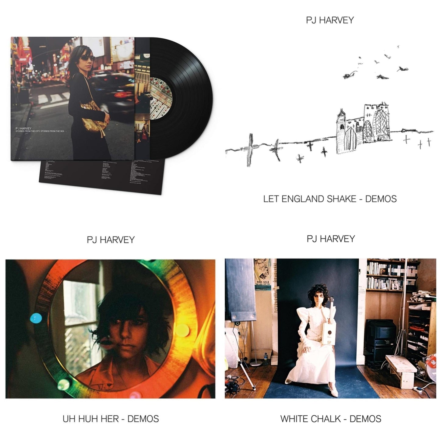 This is a 4 LP Vinyl SKU bundle.
1.This LP Vinyl is brand new.Format: LP VinylThis item's title is: Uh Huh Her (Demos)Artist: Pj HarveyLabel: ISLANDBarcode: 602507253240Release Date: 4/30/2021
2.This LP Vinyl is brand new.