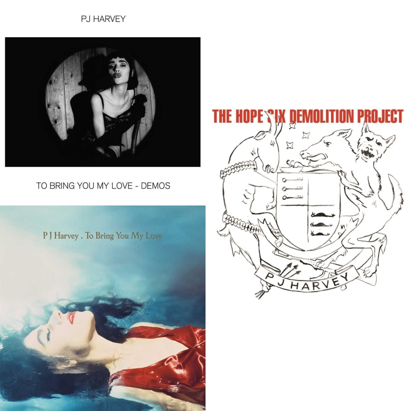 This is a 3 LP Vinyl SKU bundle.
1.This LP Vinyl is brand new.Format: LP VinylMusic Style: Country RockThis item's title is: To Bring You My Love - DemosArtist: Pj HarveyLabel: ISLANDBarcode: 602508964763Release Date: 9/11/2020
2.This LP Vinyl is brand new.