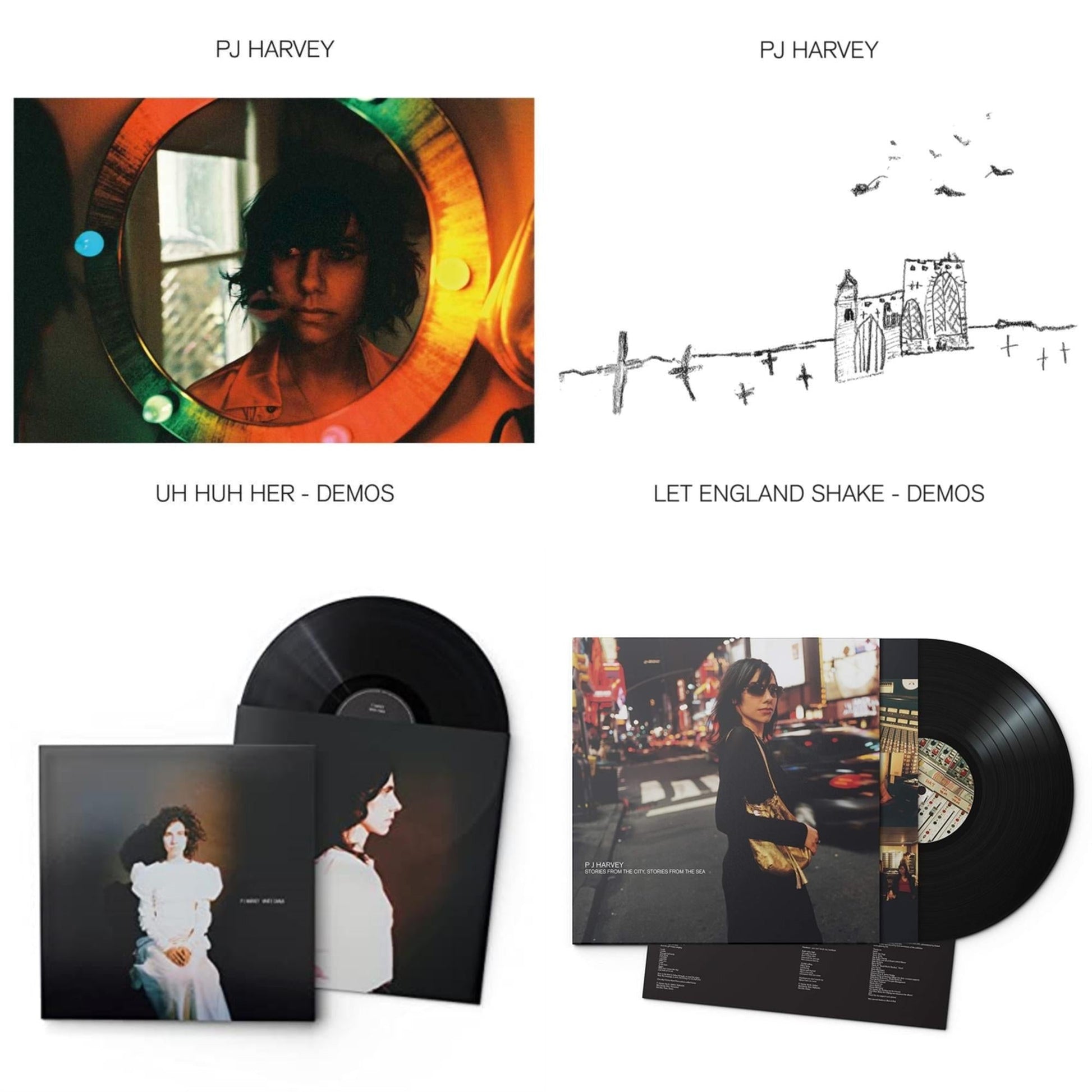 This is a 4 LP Vinyl SKU bundle.
1.This LP Vinyl is brand new.Format: LP VinylThis item's title is: Uh Huh Her (Demos)Artist: Pj HarveyLabel: ISLANDBarcode: 602507253240Release Date: 4/30/2021
2.This LP Vinyl is brand new.
