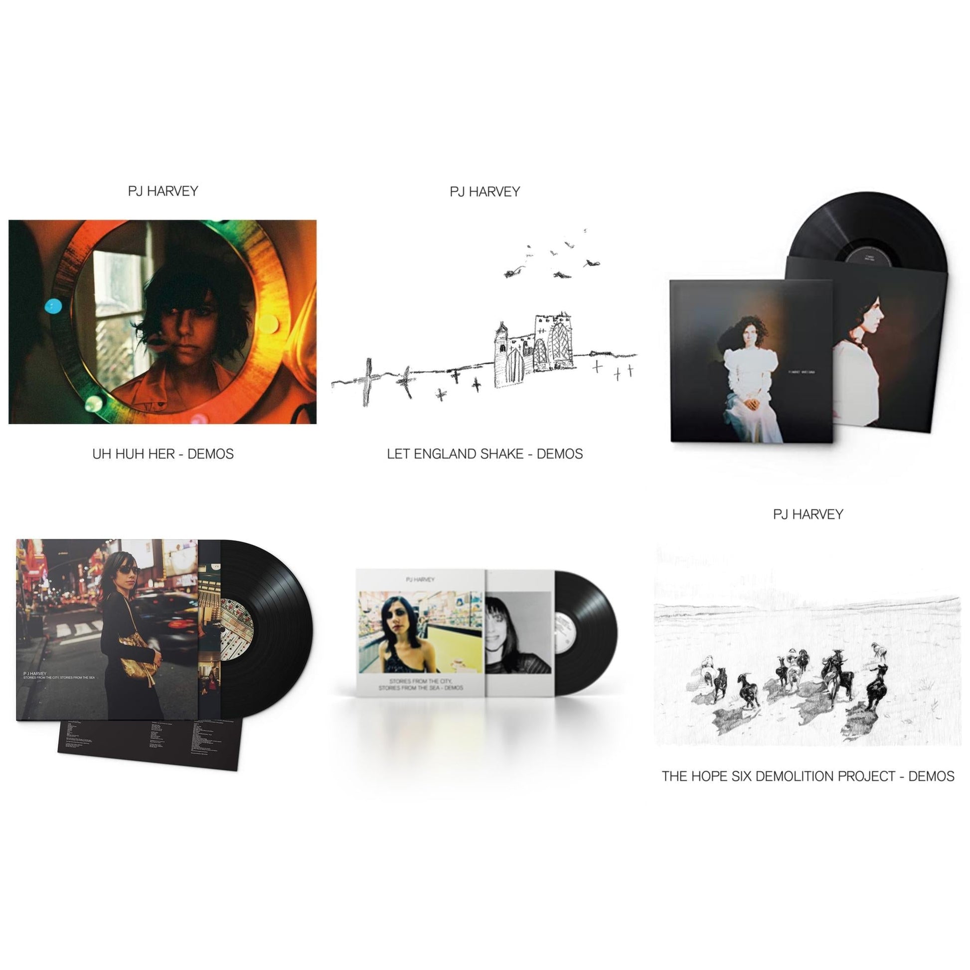 This is a 6 LP Vinyl SKU bundle.
1.This LP Vinyl is brand new.Format: LP VinylThis item's title is: Uh Huh Her (Demos)Artist: Pj HarveyLabel: ISLANDBarcode: 602507253240Release Date: 4/30/2021
2.This LP Vinyl is brand new.