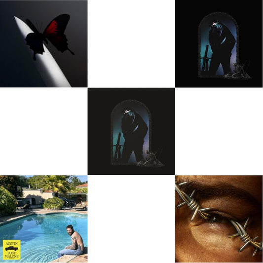 Twelve Carat Toothache & Austin (Forest Green/2LP) (X) & Hollywood's Bleeding (Lavender Vinyl/2LP) & Hollywood's Bleeding (2LP/Pink Vinyl) & Beerbongs & Bentleys (2LP/Clear Vinyl)