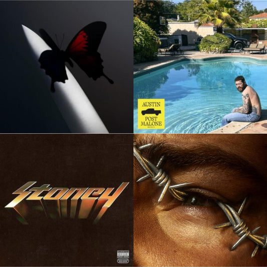 Twelve Carat Toothache & Austin (Forest Green/2LP) (X) & Stoney (Orange LP Vinyl) & Beerbongs & Bentleys (2LP/Clear Vinyl)