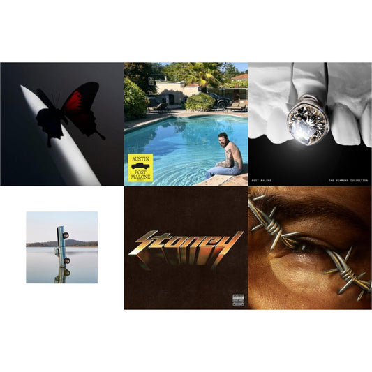 Twelve Carat Toothache & Austin (Forest Green/2LP) (X) & Diamond Collection (Metallic Silver Vinyl/2LP) & F-1 Trillion (2LP) & Stoney (Orange LP Vinyl) & Beerbongs & Bentleys (2LP/Clear Vinyl)