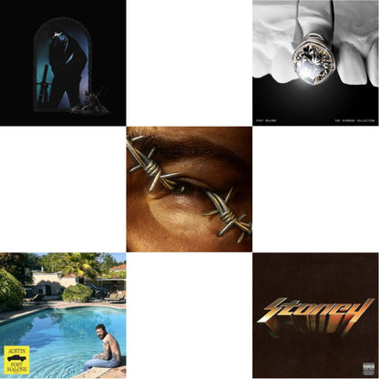 Austin (Forest Green/2LP) (X) & Diamond Collection (Metallic Silver Vinyl/2LP) & Hollywood's Bleeding (2LP/Pink Vinyl) & Stoney (Orange LP Vinyl) & Beerbongs & Bentleys (2LP/Clear Vinyl)