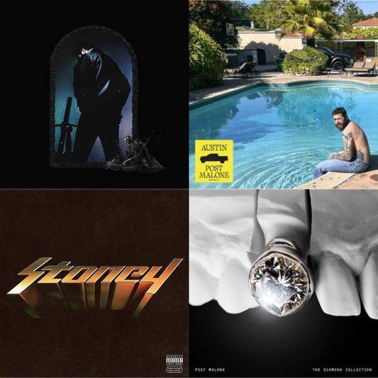 Austin (Forest Green/2LP) (X) & Diamond Collection (Metallic Silver Vinyl/2LP) & Hollywood's Bleeding (2LP/Pink Vinyl) & Stoney (Orange LP Vinyl)