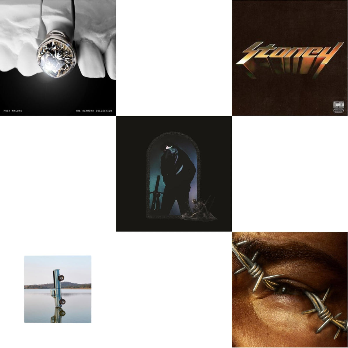 Diamond Collection (Metallic Silver Vinyl/2LP) & F-1 Trillion (2LP) & Hollywood's Bleeding (Lavender Vinyl/2LP) & Stoney (Orange LP Vinyl) & Beerbongs & Bentleys (2LP/Clear Vinyl)