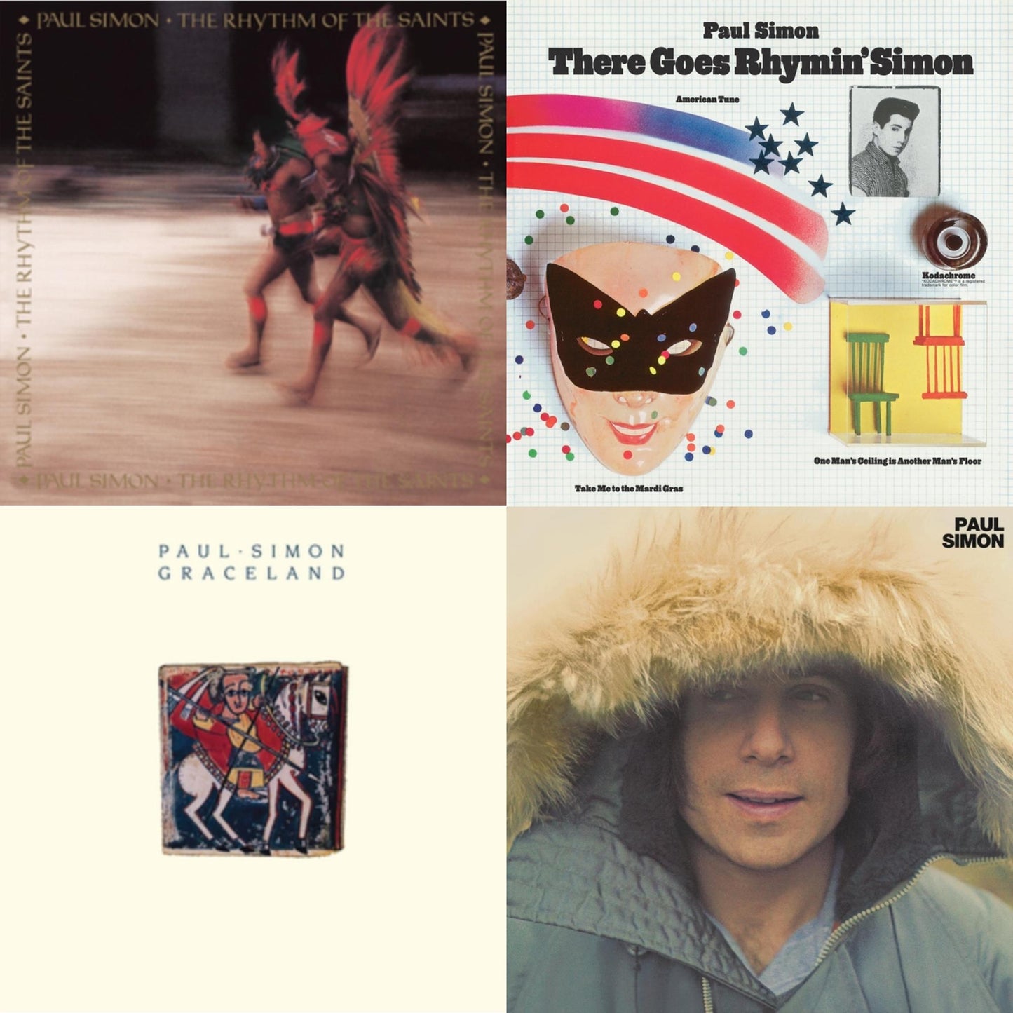 Rhythm Of The Saints (140G/Dl Code) & There Goes Rhymin' Simon (Opaque Orange LP Vinyl/50Th Anniversary) (Rsd Essential) & Graceland (25Th Anniversary Edition) & Paul Simon (180G)