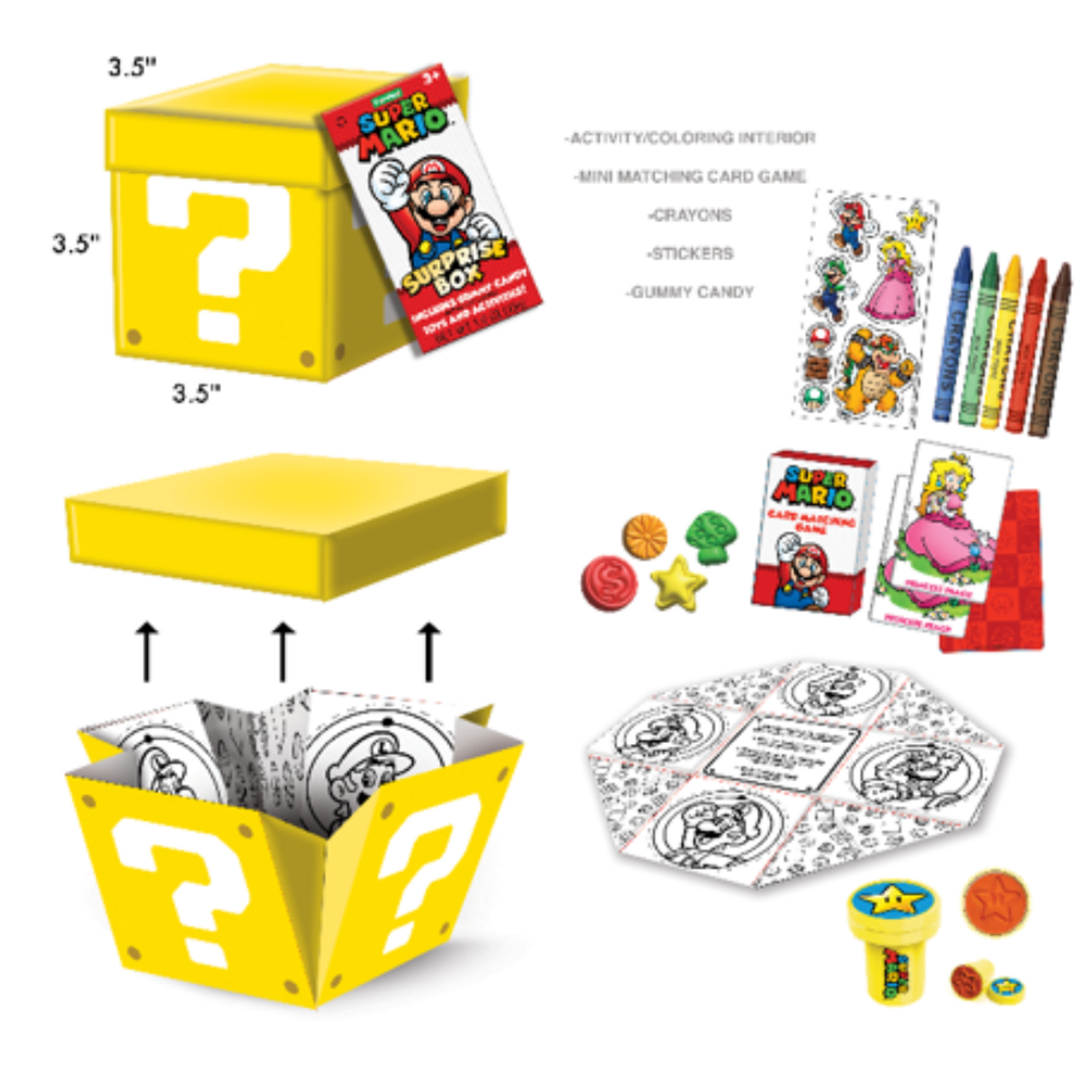 This is brand new.An exciting new addition to your retail offering, the Super Mario Surprise Box combines play and fun with beloved characters. This collectible set offers retailers a ready-to-sell, all-in-one package perfect for driving impulse buys and engaging younger customers.