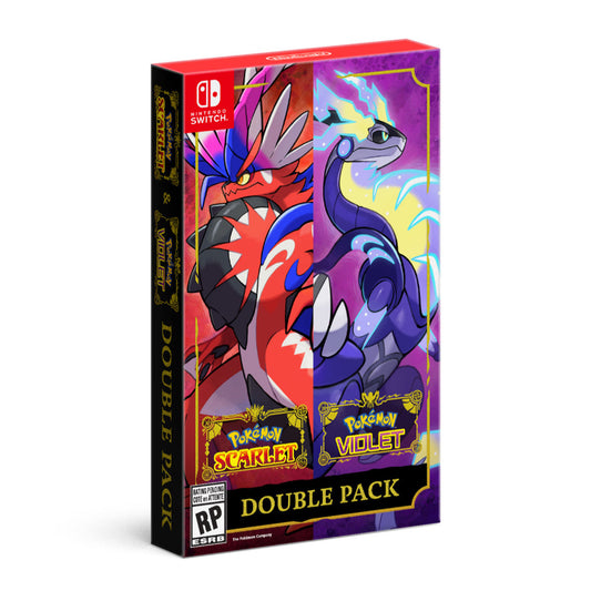 This is brand new.Pokémon Scarlet and Pokémon Violet Double Pack A double pack containing the Pokémon Scarlet and Pokémon Violet games is available for purchase as a digital downloadable version or as a packaged version.