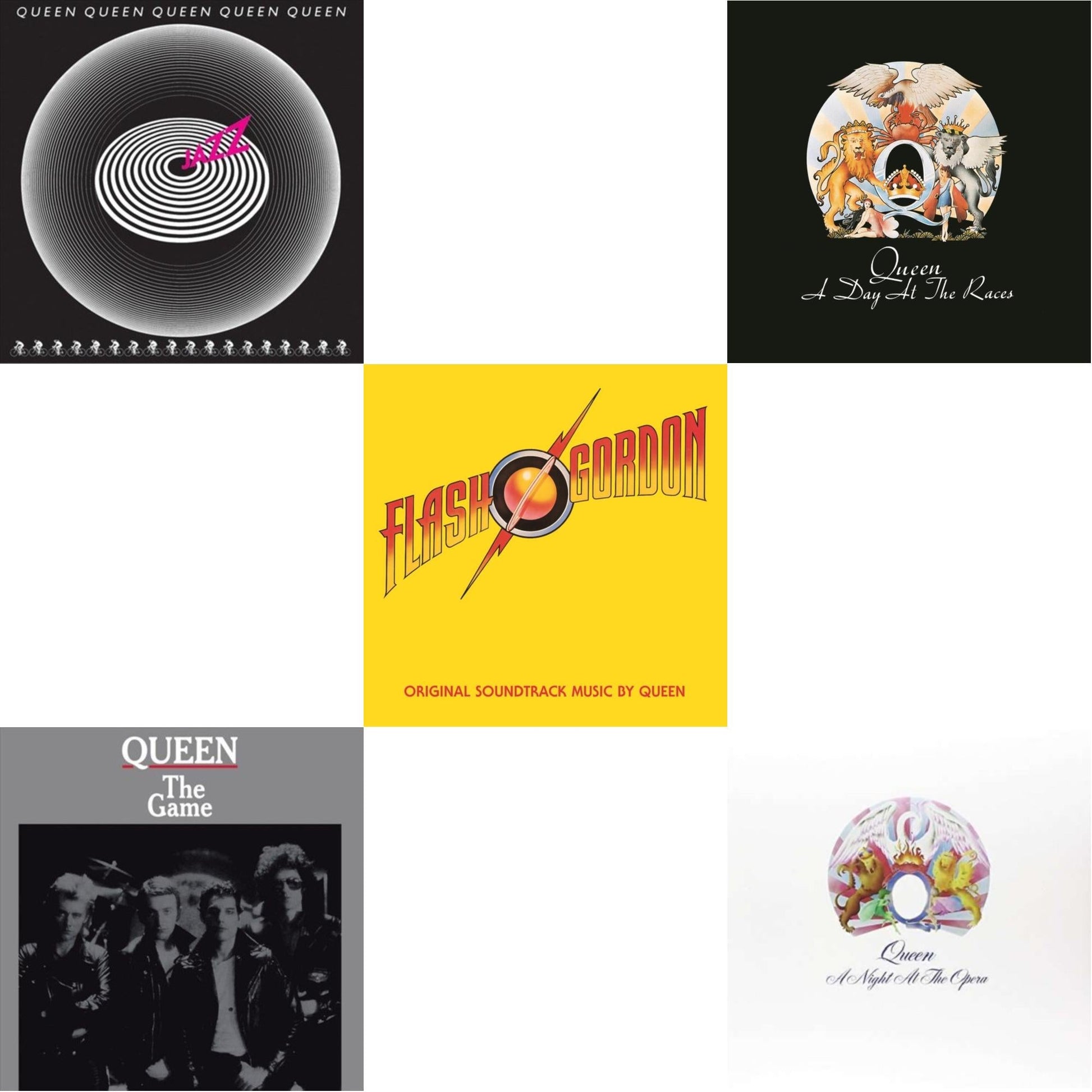 This is a 5 LP Vinyl SKU bundle.
1.This LP Vinyl is brand new.Format: LP VinylMusic Style: Hard RockThis item's title is: JazzArtist: QueenLabel: HOLLYWOOD RECORDSBarcode: 050087400279Release Date: 11/9/2018
2.This LP Vinyl is brand new.