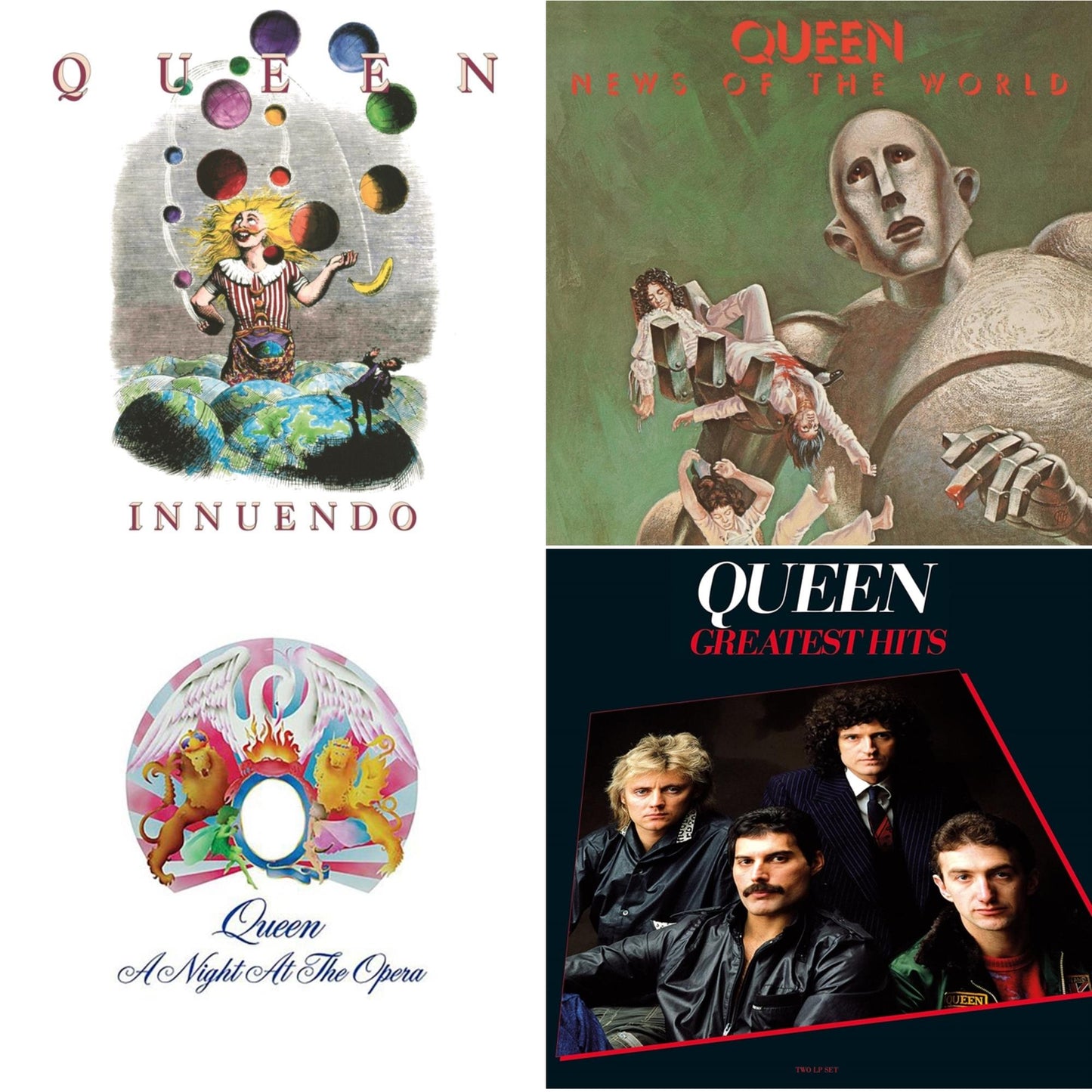 Innuendo (2LP) & News Of The World & Night At The Opera & Greatest Hits 1 (180G)