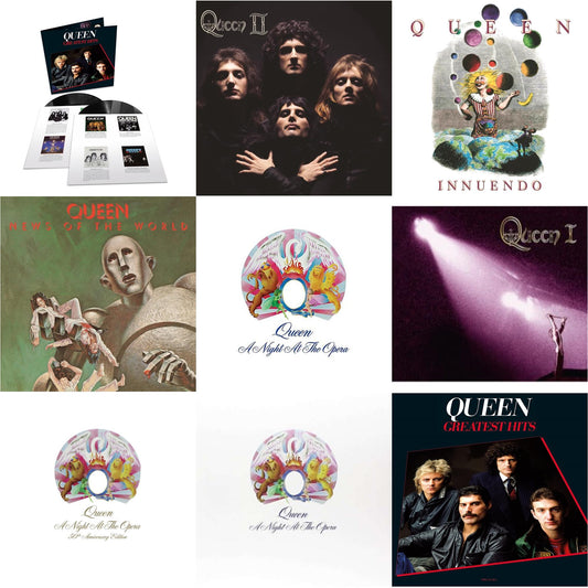 Greatest Hits 1 (180G/Dl Card/2LP) & Queen Ii & Innuendo (2LP) & News Of The World & Night At The Opera & Queen I (2024 Mix)  & Night At The Opera (180G/Clear LP Vinyl) & Night At The Opera & Greatest Hits 1 (180G)