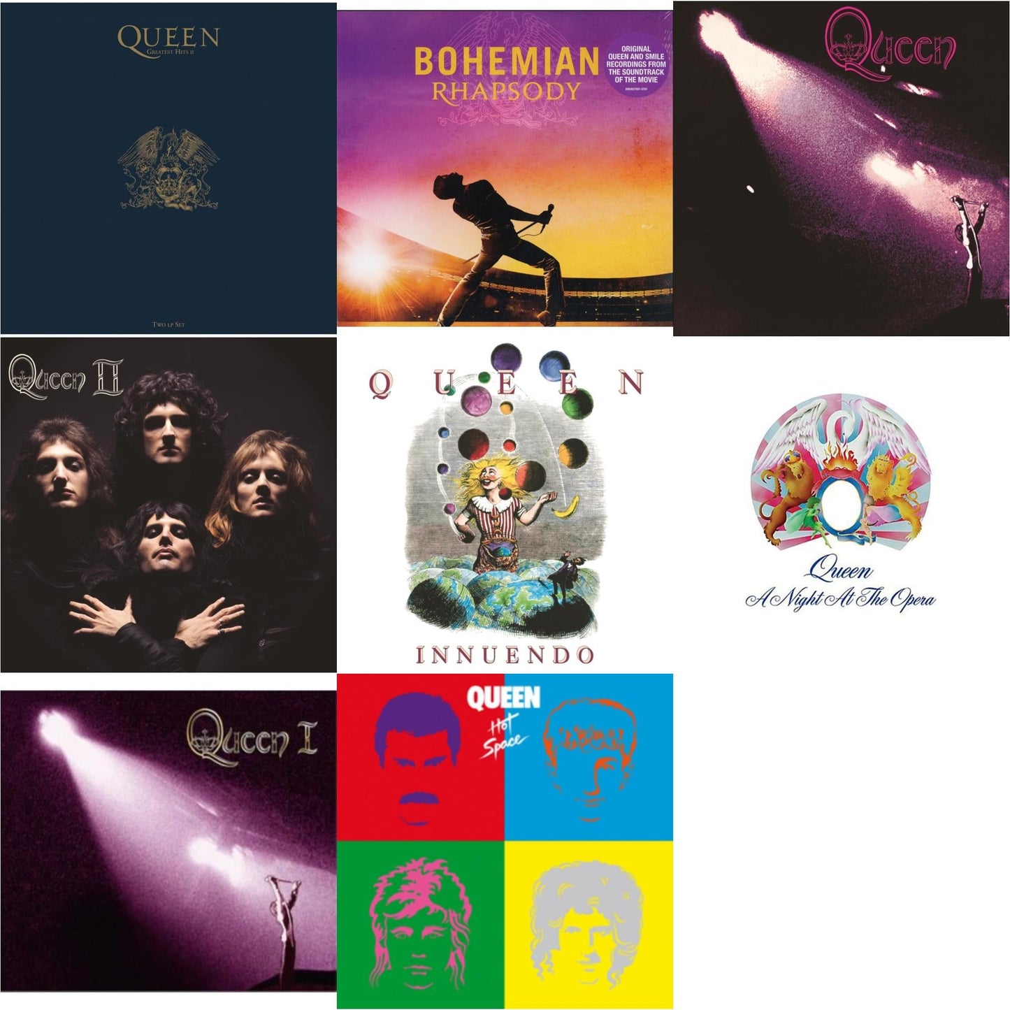 Greatest Hits 2 (180G/Dl Card) & Bohemian Rhapsody (180G/2LP) & Queen & Queen Ii & Innuendo (2LP) & Night At The Opera & Queen I (2024 Mix)  & Hot Space LP Ltd.
