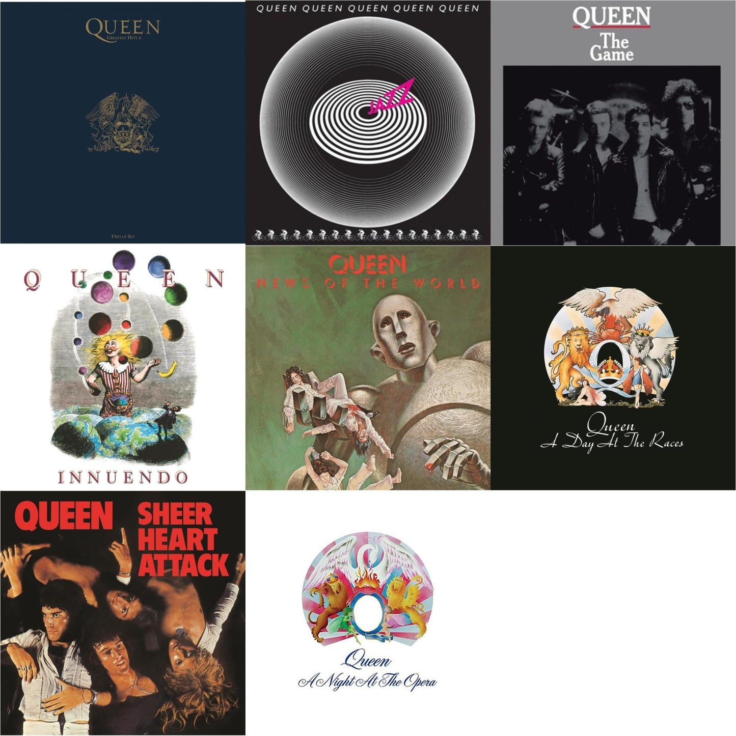 Greatest Hits 2 (180G/Dl Card) & Jazz & Game & Innuendo (2LP) & News Of The World & Day At The Races & Sheer Heart Attack (Half-Speed LP Vinyl) & Night At The Opera