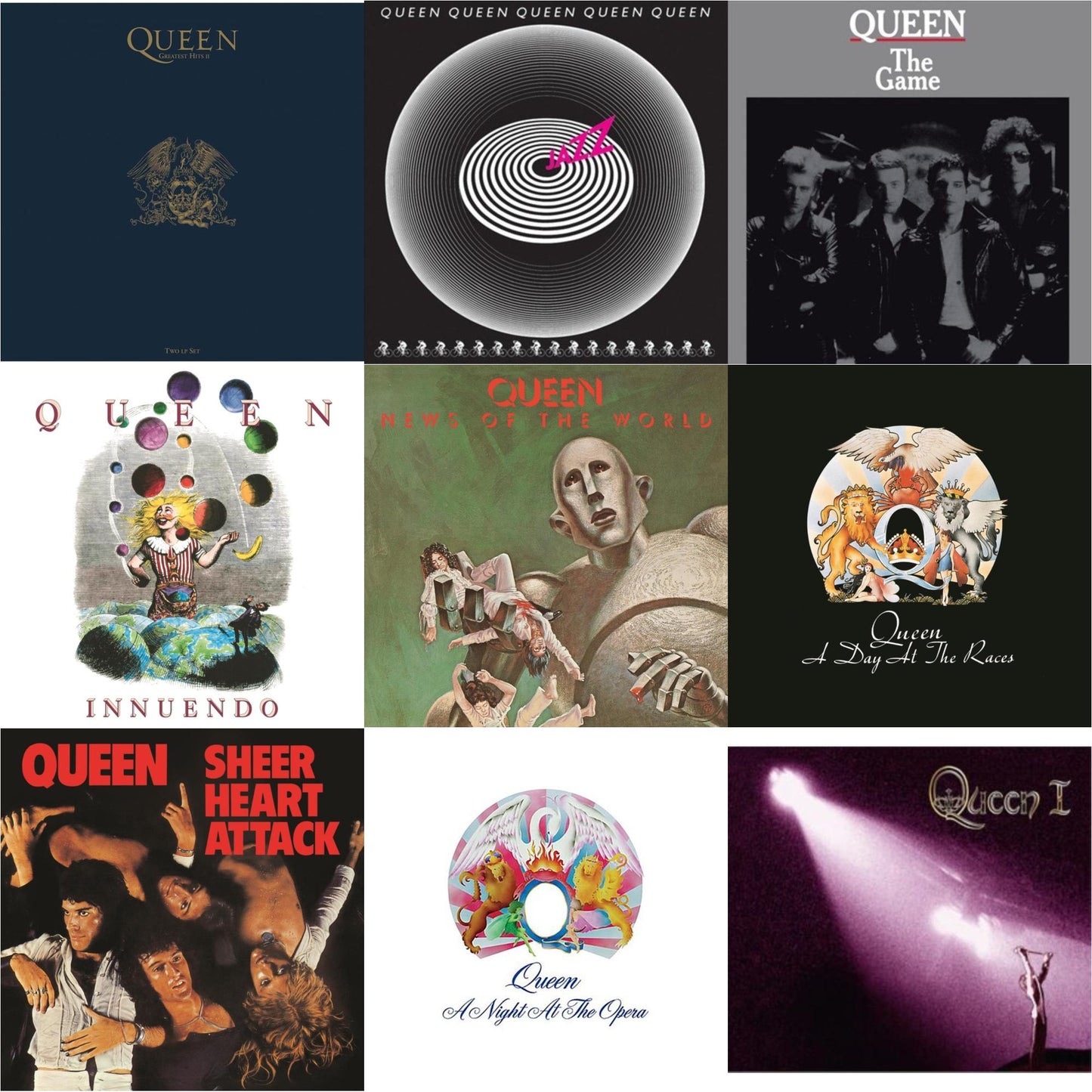 Greatest Hits 2 (180G/Dl Card) & Jazz & Game & Innuendo (2LP) & News Of The World & Day At The Races & Sheer Heart Attack (Half-Speed LP Vinyl) & Night At The Opera & Queen I (2024 Mix)