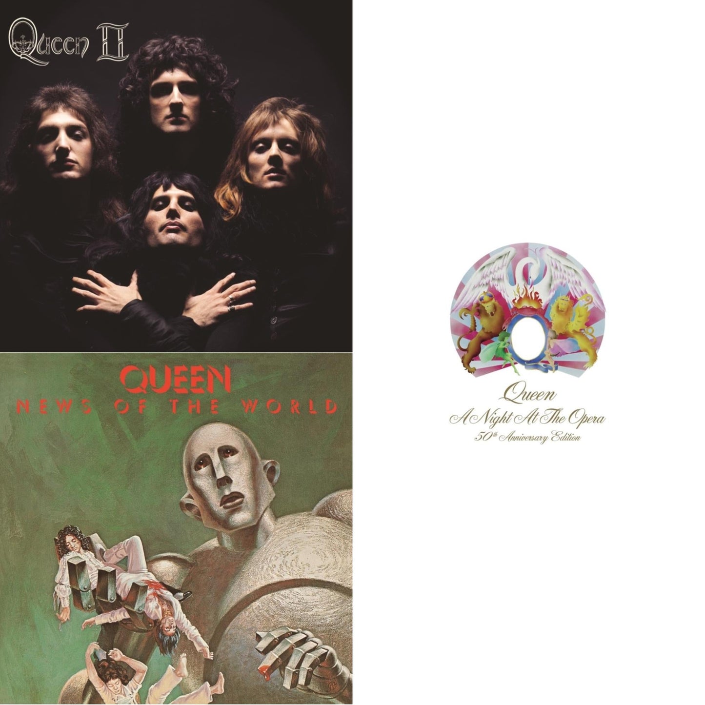 Queen Ii & News Of The World & Night At The Opera (180G/Clear LP Vinyl)