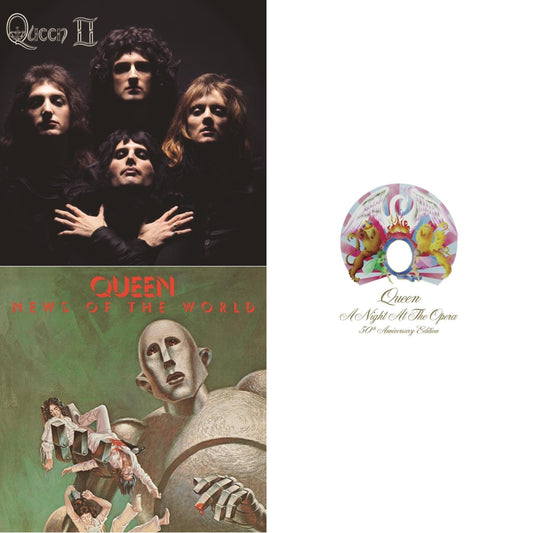 Queen Ii & News Of The World & Night At The Opera (180G/Clear LP Vinyl)