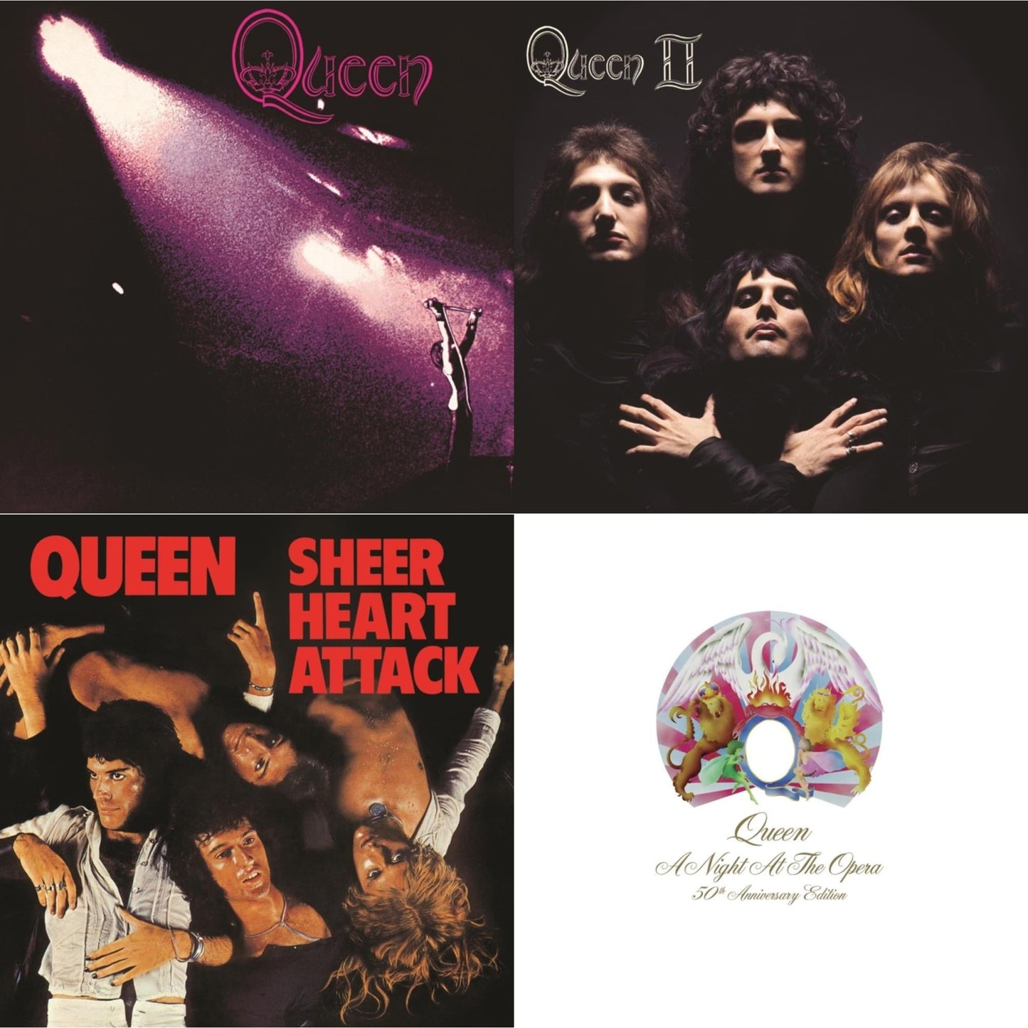 Queen & Queen Ii & Sheer Heart Attack (Half-Speed LP Vinyl) & Night At The Opera (180G/Clear LP Vinyl)