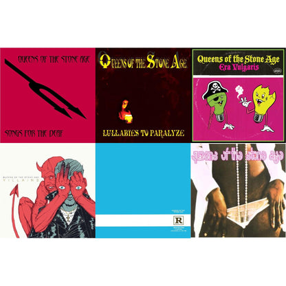 Queens Of The Stone Age (2LP) & Era Vulgaris (180G) & Lullabies To Paralyze (2LP/180G) (X) & Rated R (180G) (X) & Songs For The Deaf (180G) (X) & Villains (Gatefold/Dl Card)
