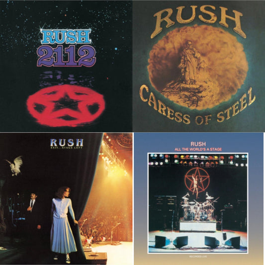 Caress Of Steel (180G/Dl Card) & All The World's A Stage (180G) & 2112 (180G) & Exit Stage Left (180G)