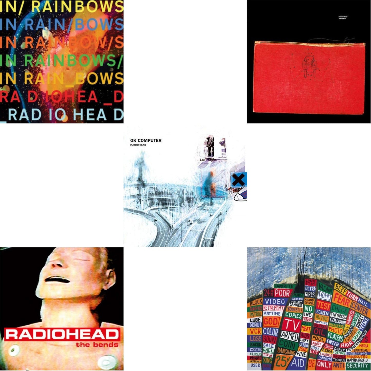 In Rainbows (180G) & Bends (180G) & Ok Computer (2LP/180G) & Amnesiac (2LP/180G) & Hail To The Thief (2LP/45 RPM/180G)