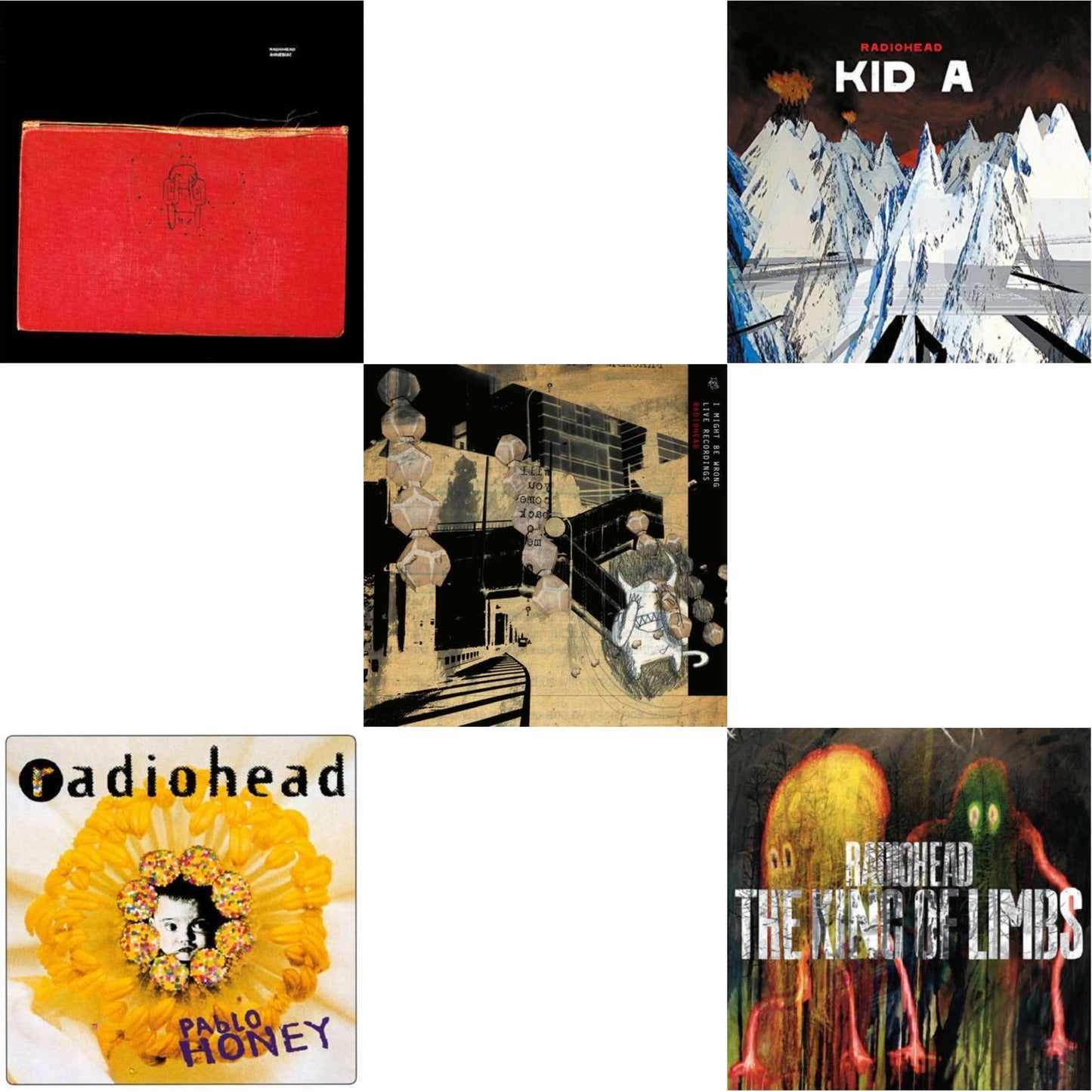 Pablo Honey (180G) & Kid A (2LP/180G) & Amnesiac (2LP/180G) & I Might Be Wrong & King Of Limbs (180G)