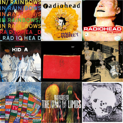 In Rainbows (180G) & Pablo Honey (180G) & Bends (180G) & Kid A (2LP/180G) & Amnesiac (2LP/180G) & I Might Be Wrong & Hail To The Thief (2LP/45 RPM/180G) & King Of Limbs (180G) & Moon Shaped Pool (Foil Gatefold Cover)