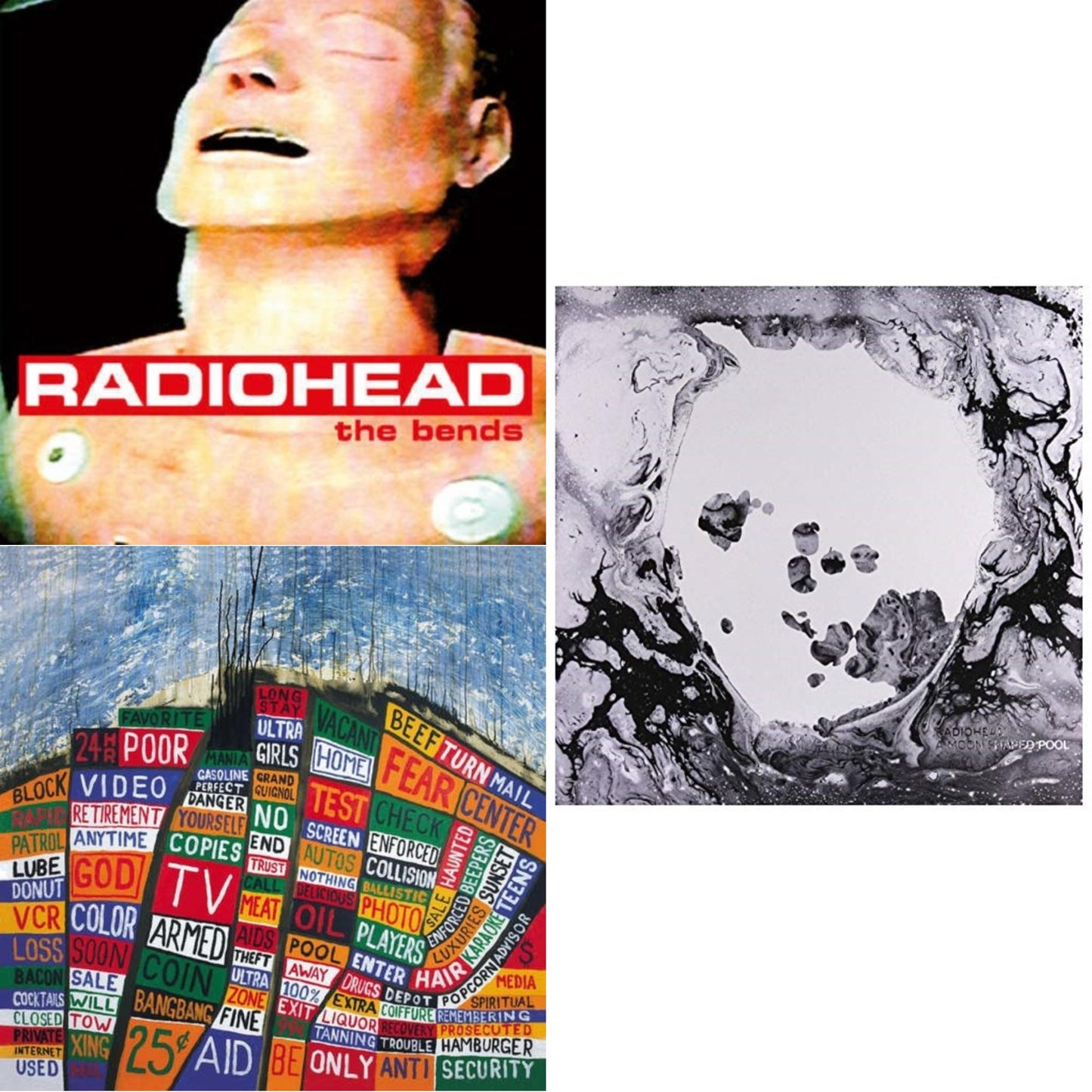 Bends (180G) & Hail To The Thief (2LP/45 RPM/180G) & Moon Shaped Pool (Foil Gatefold Cover)