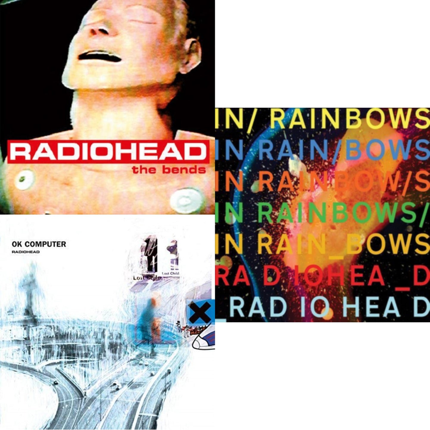 This is a 3 LP Vinyl SKU bundle.
1.This LP Vinyl is brand new.Format: LP VinylMusic Style: BreakbeatThis item's title is: In Rainbows (180G)Artist: RadioheadLabel: XL RECORDINGSBarcode: 634904032418Release Date: 6/17/2016
2.This LP Vinyl is brand new.