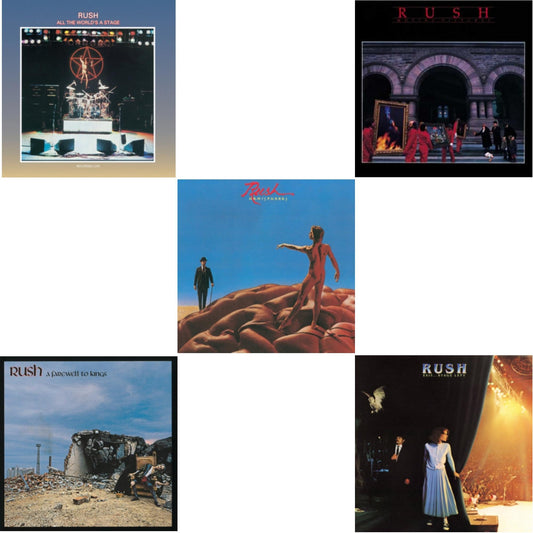 All The World's A Stage (180G) & Farewell To Kings (180G) & Hemispheres (180G) & Moving Pictures (180G LP Vinyl/Dl Card) & Exit Stage Left (180G)