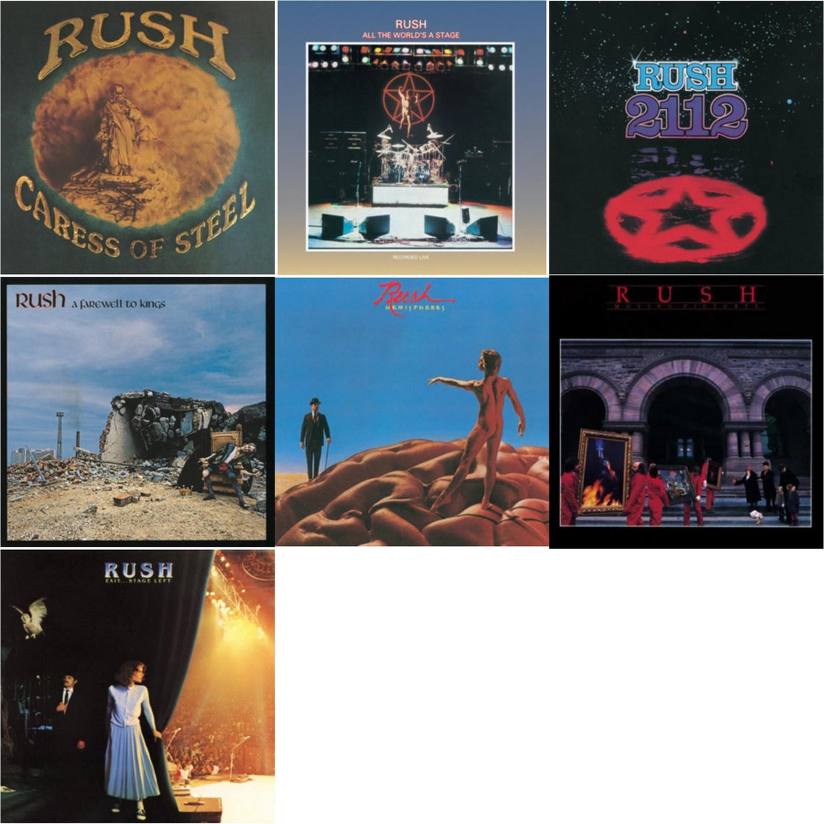 Caress Of Steel (180G/Dl Card) & All The World's A Stage (180G) & 2112 (180G) & Farewell To Kings (180G) & Hemispheres (180G) & Moving Pictures (180G LP Vinyl/Dl Card) & Exit Stage Left (180G)